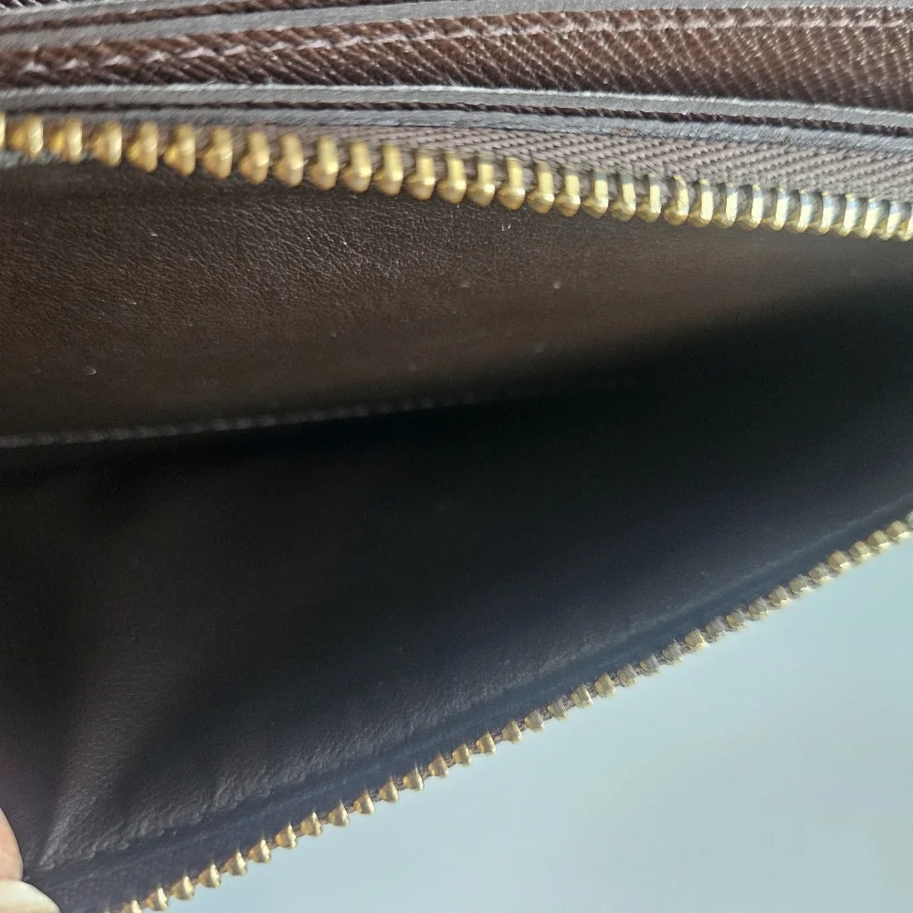 Louis Vuitton Damier Ebene Portefeuille Accordeon Chain Long Wallet